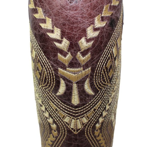 Ferrini Cleopatra Gold Square Toe Cowgirl Boots Women's 9.5 B NEW! - Picture 9 of 16